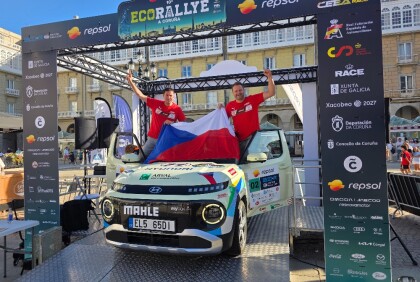 Posádka Žďárský – Nábělek týmu Janík motorsport opanovala španělskou rallye A Coruña a dva závody před koncem šampionátu FIA ecoRally Cup získává svůj třetí titul mistrů světa