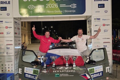 Posádka Žďárský – Nábělek zvítězila ve Slovinsku a jde do čela světového poháru FIA v ecoRally