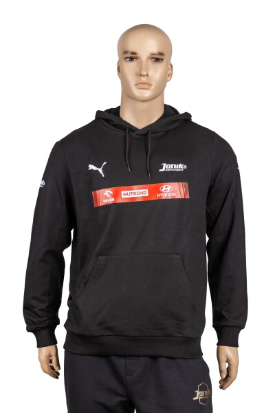 ČERNÁ MIKINA S KAPUCÍ PUMA/JANÍKMOTORSPORT